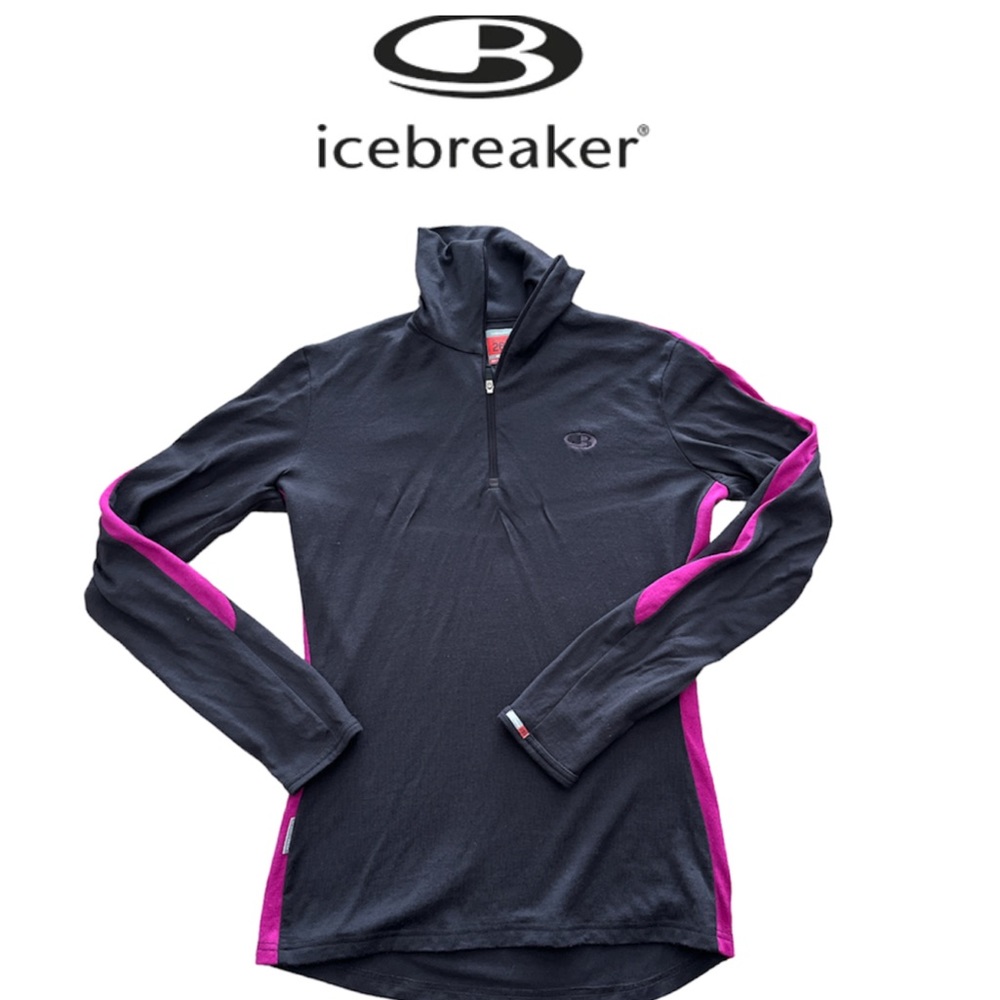 Ice Breaker Merino Wool Bodyfit 260 Women’s Medium 1/4 Zip Long Sleeve